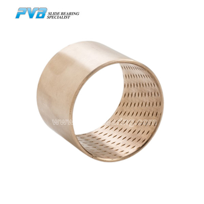 Roulement en bronze Cusn8 enveloppé par paroi mince avec des poches d'huile
